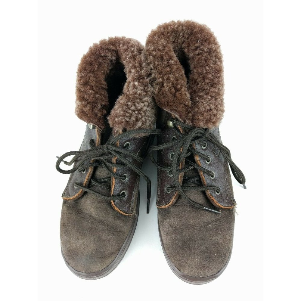 UGG Australia Brown Suede Sheep Skin Ankle Boots 6 - Picture 5 of 11